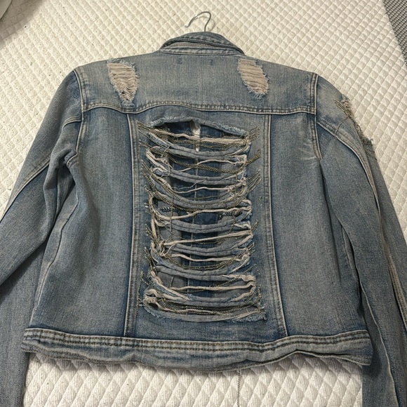 Distressed Jean jacket - Picture 2 of 2